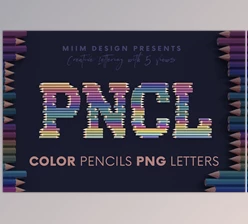 Download Color Pencils – 3D Lettering CreativeMarket - 7079802