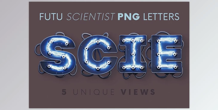 Download Futuristic Scientist – 3D Lettering CreativeMarket - 7176194