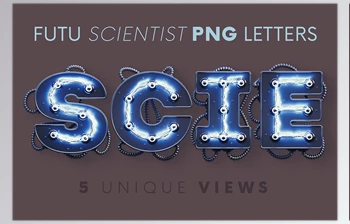 Download Futuristic Scientist – <span class='badge badge-warning'>3D</span> Lettering CreativeMarket - 7176194