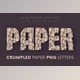Download Crumpled Paper – 3D Lettering CreativeMarket - 7136160