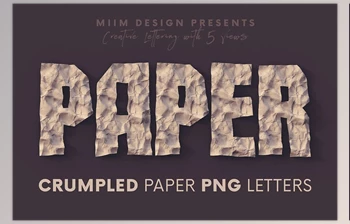 Download Crumpled Paper – <span class='badge badge-warning'>3D</span> Lettering CreativeMarket - 7136160
