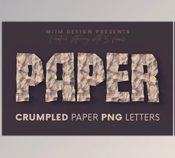 Download Crumpled Paper – 3D Lettering CreativeMarket - 7136160