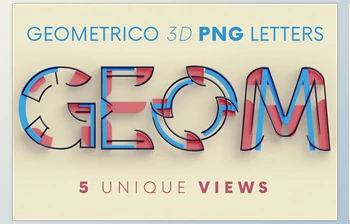 Download Geometrico – 3D <span class='badge badge-warning'>Lettering</span> CreativeMarket - 7176193
