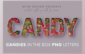 Download Candies in the <span class='badge badge-warning'>Box</span> – 3D Lettering <span class='badge badge-warning'>CreativeMarket</span> - 7176191