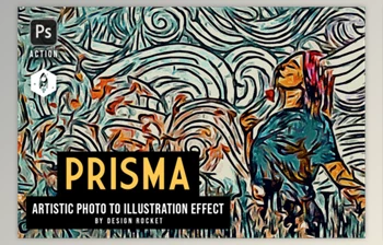Download PRISMA Photo to Illustration <span class='badge badge-warning'>Action</span> for Photoshop