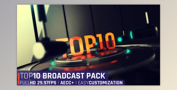 Download Top10 Broadcast Pack (Videohive 33635464) - AE Project