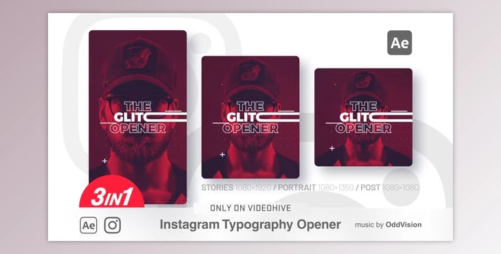 Download Instagram Typography Opener (Videohive 35118689) - AE Project