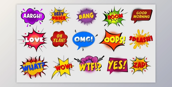 Download Modern Clean Comic Bubbles (Videohive 37947484) - AE Project