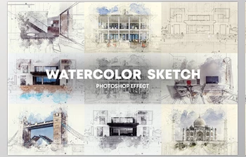 Download Watercolor Sketch Photoshop <span class='badge badge-warning'>Effect</span> <span class='badge badge-warning'>CreativeMarket</span> - 7212989
