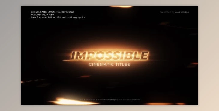 Download Impossible Cinematic Titles (Videohive 38037132) - AE Project