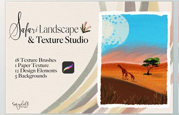 Download <span class='badge badge-warning'>Safari</span> Landscape & Texture Studio CreativeMarket - 6251925