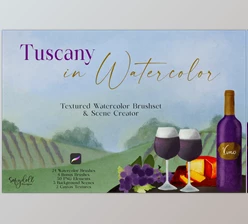 Download Tuscany in Watercolor for Procreate CreativeMarket - 6578475