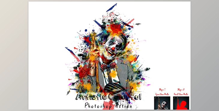 Download Artistic Colorful Photoshop Action CreativeMarket - 7271604