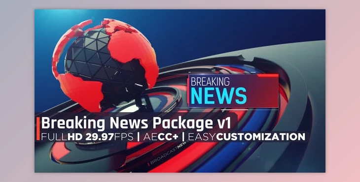 Download Breaking News Package v1 (Videohive 31692659) - AE Project