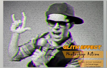 Download Glitch <span class='badge badge-warning'>Effect</span> Photoshop Action <span class='badge badge-warning'>CreativeMarket</span> - 7287266