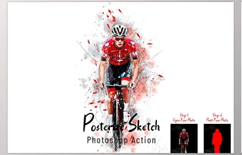 Download <span class='badge badge-warning'>Posterize</span> Sketch Photoshop Action CreativeMarket - 7288745