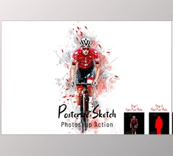 Download Posterize Sketch Photoshop Action CreativeMarket - 7288745