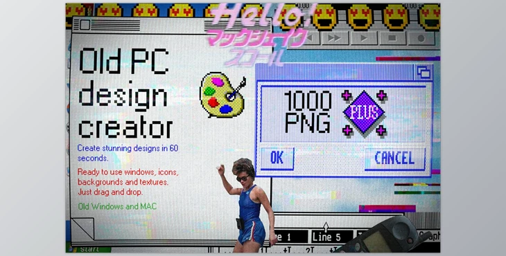 Download Old PC design Creator | V.2 CreativeMarket - 6886544