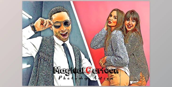 Download Magical Cartoon Photoshop Action CreativeMarket - 7267545