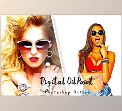 Download Digital Oil Paint Photoshop Action CreativeMarket - 7268683