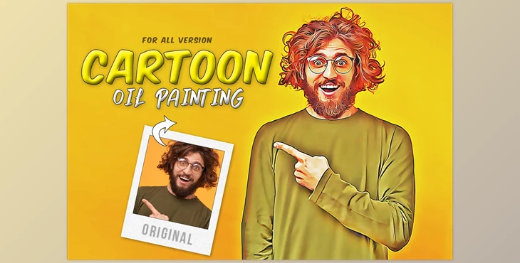 Download Cartoon Oil Painting CreativeMarket - 6649383