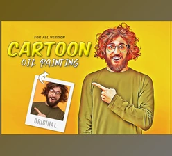 Download Cartoon Oil Painting CreativeMarket - 6649383
