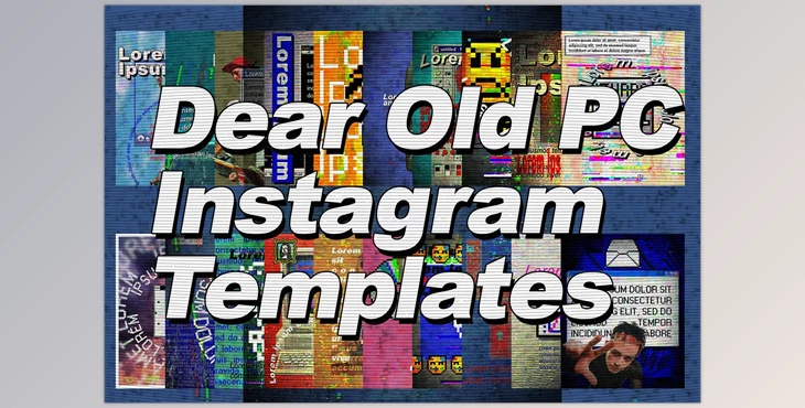 Download CreativeMarket x40 Dear Old PC Instagram Templates 6826997