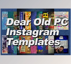 Download CreativeMarket x40 Dear Old PC Instagram Templates 6826997