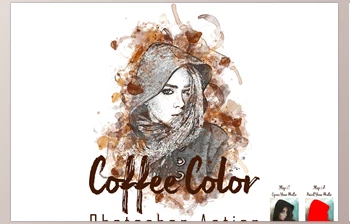 Download Coffee <span class='badge badge-warning'>Color</span> Photoshop Action CreativeMarket - 7293750