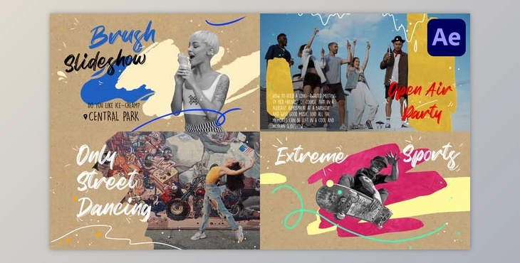 Download Brush Slideshow for After Effects (Videohive 38316889) - AE Project