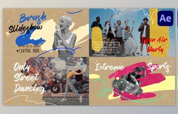 Download Brush Slideshow for After <span class='badge badge-warning'>Effects</span> (Videohive 38316889) - AE Project