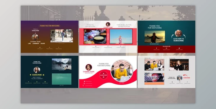 Download Modern End Screens (Videohive 38272680) - AE Project