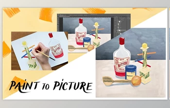 Download Paint to Picture: Create Finished Illustrations <span class='badge badge-warning'>from</span> Hand-Painted Elements in Photoshop