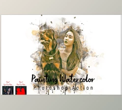Download Painting Watercolor Photoshop Action CreativeMarket - 7300280