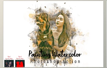 Download <span class='badge badge-warning'>Painting</span> <span class='badge badge-warning'>Watercolor</span> Photoshop Action CreativeMarket - 7300280