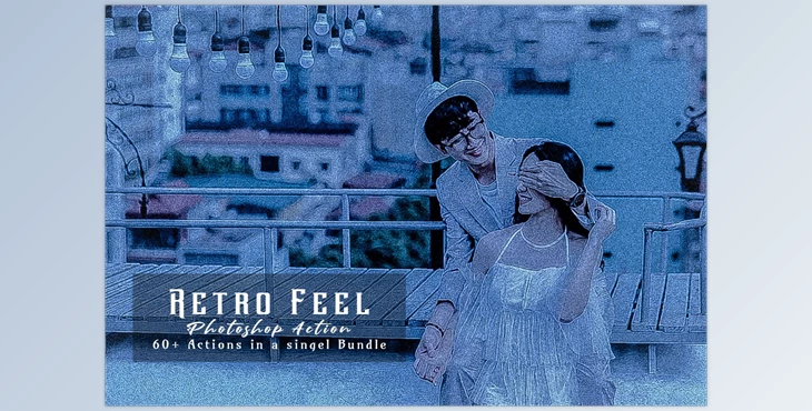 Download Retro Feel 60+ Photoshop Action CreativeMarket - 7298262