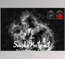 Download Smoke Portrait Photoshop Action CreativeMarket - 7301935