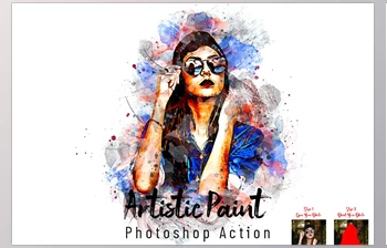 Download Artistic Paint Photoshop Action <span class='badge badge-warning'>CreativeMarket</span> - 7308696