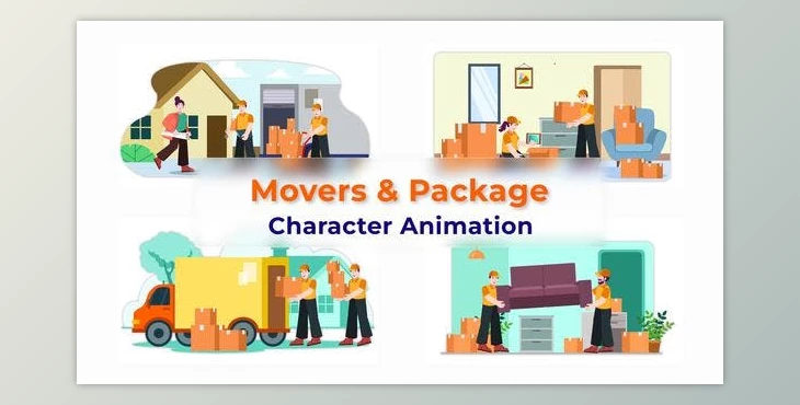 Download Packers And Movers Explainer Animation Scene (Videohive 38195246) - AE Project