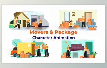 Download Packers And Movers Explainer <span class='badge badge-warning'>Animation</span> Scene (Videohive 38195246) - AE Project