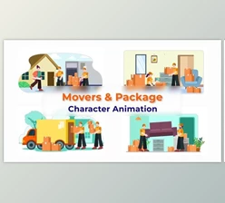Download Packers And Movers Explainer Animation Scene (Videohive 38195246) - AE Project
