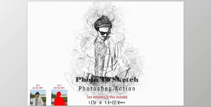 Download Photo To Sketch Photoshop Action CreativeMarket - 7315002