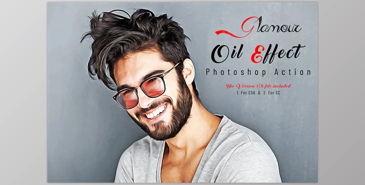 Download Glamour Oil Effect Photoshop Action CreativeMarket - 7318824