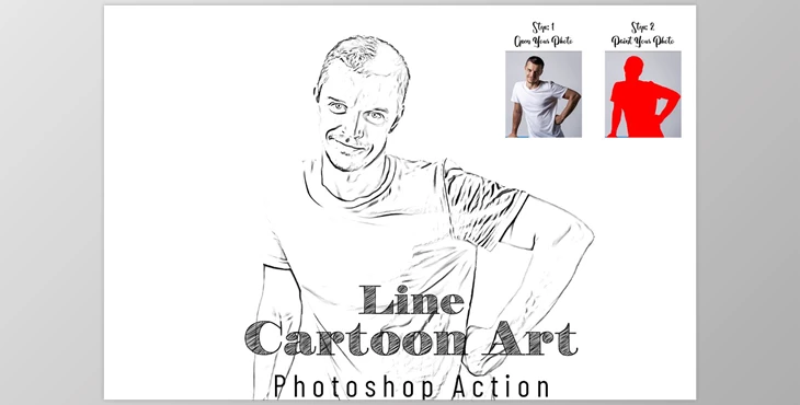 Download Line Cartoon Art PS Action CreativeMarket - 7325238