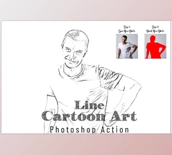 Download Line Cartoon Art PS Action CreativeMarket - 7325238