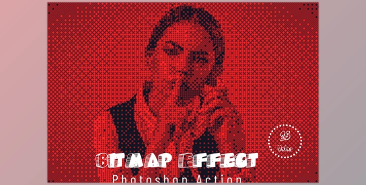 Download Bitmap Effect Photoshop Action CreativeMarket - 7328741