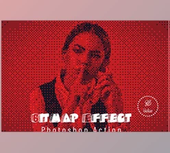 Download Bitmap Effect Photoshop Action CreativeMarket - 7328741