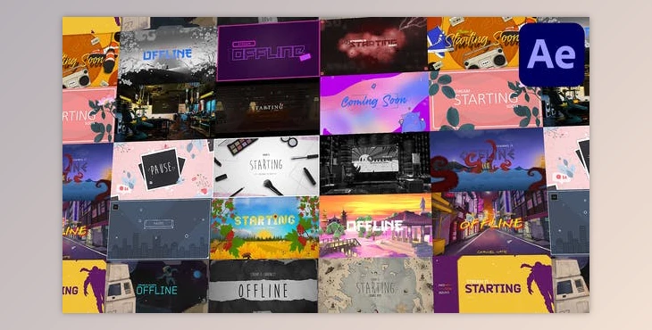 Download Looped Backgrounds | Web • Twitch • Youtube • Live | Part 1 (Videohive 38390414) - AE Project