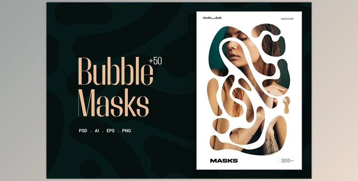 Download Bubble Masks CreativeMarket - 7257813