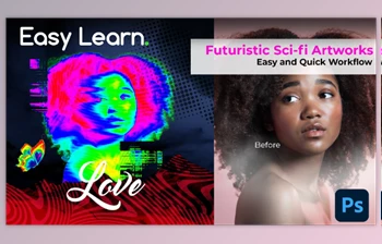 Download Futuristic <span class='badge badge-warning'>Sci</span>-<span class='badge badge-warning'>fi</span> Neon Style Portrait Photo Manipulation in Photoshop